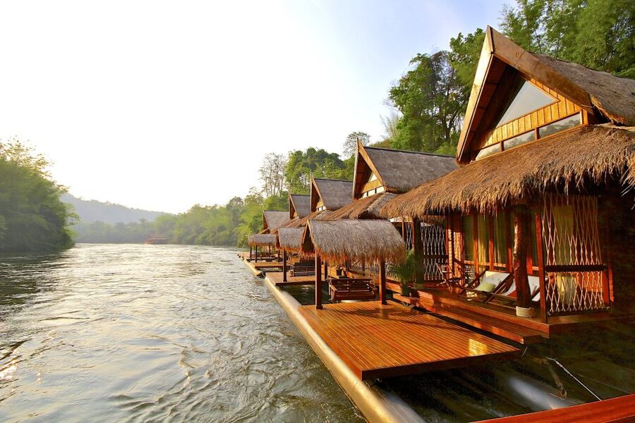 3-Day River Kwai, Floating Market and Erawan Waterfalls - River Kwai Jungle Rafts: sleeping on bamboo houseboats