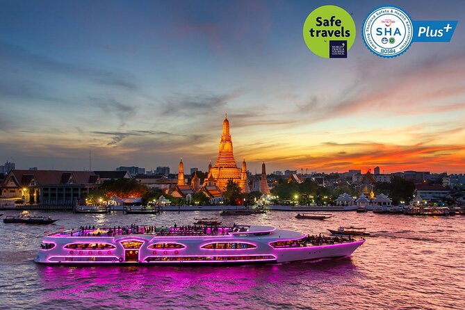 5 Star Luxury Bangkok Dinner Cruise On Wonderful Pearl Cruise - A Relaxed Way to See Bangkok After Dark