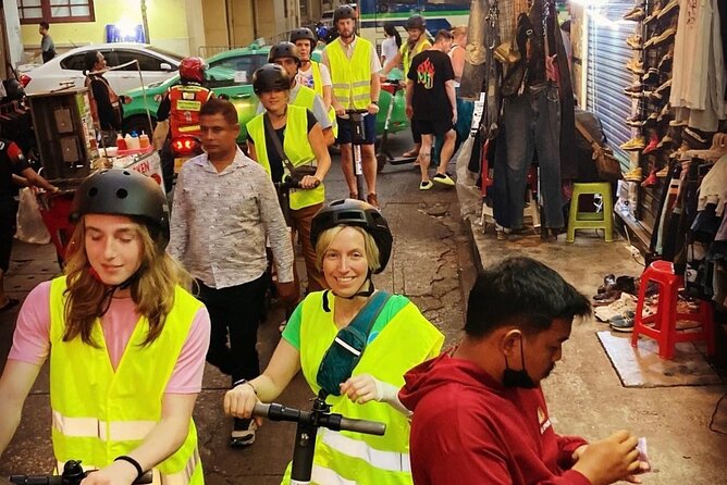 Bangkok by Night with Escooter &/or Bike - E-Scooter or Bike, Plus Helmet and Vest Safety