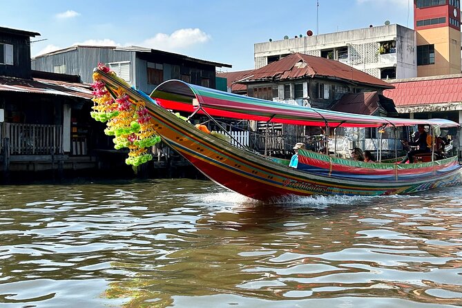 Bangkok Canal Shared Cruise by Longtail Boat - Pak Khlong Flower Talat: lotus flowers and quick local market time