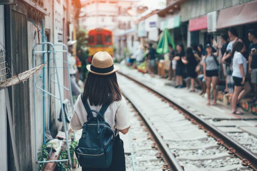 Bangkok: Damnoen Saduak, Train Market & Mahanakhon Day Trip - Maeklong Railway Market by Train: The Moment You Came For