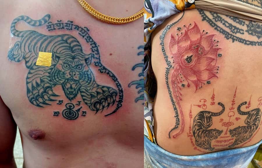 Bangkok: Hand Poked Thai Tattoo Guide at Wat Bang Phra - Golden Face Blessing with gold leaf, what it adds to the day