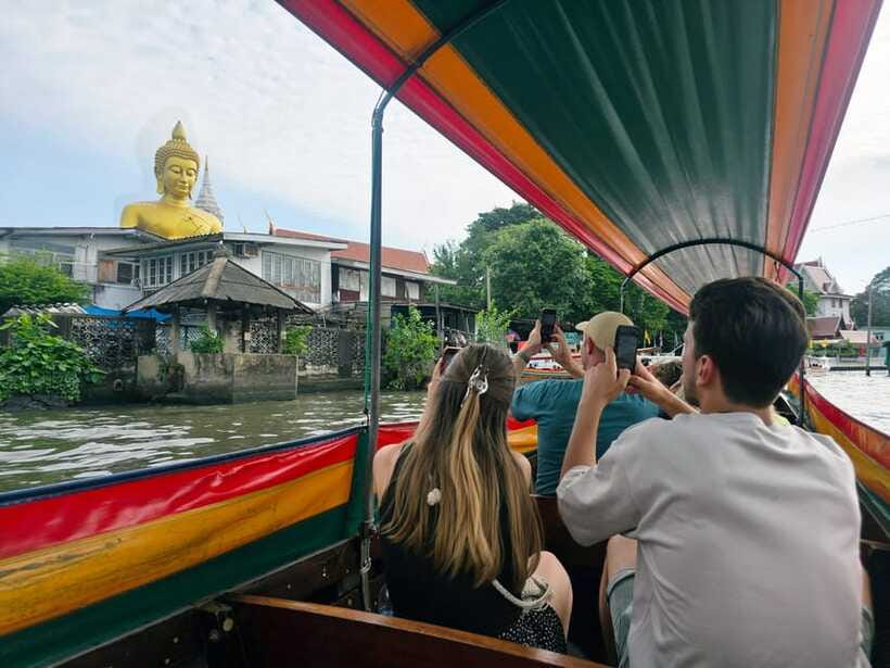 Bangkok Long Boat Canal a Big Buddha & Culture Markets Tour - Long-tail boat ride and the big Buddha photo viewpoint