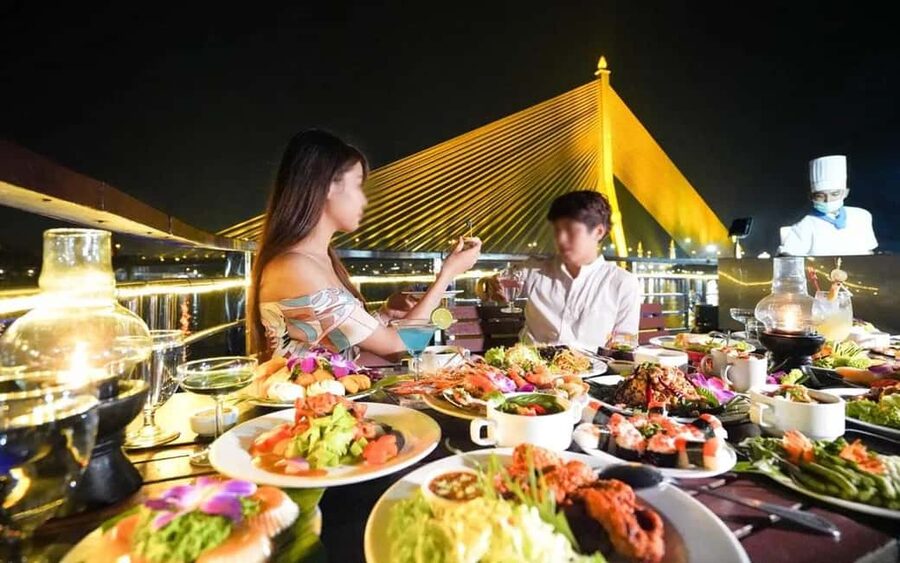Bangkok Luxury White: Sunset or Buffet Dinner Cruise - The Real Choice: Golden Twilight Sunset Cruise vs Dinner Cruise
