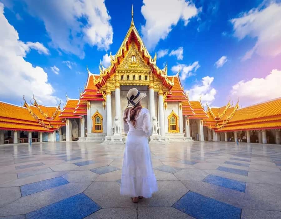 Bangkok: Private and All-Inclusive Instagram Tour - Wat Benchamabophit: Start at the Marble Temple for Clean, Photo-Friendly Lines