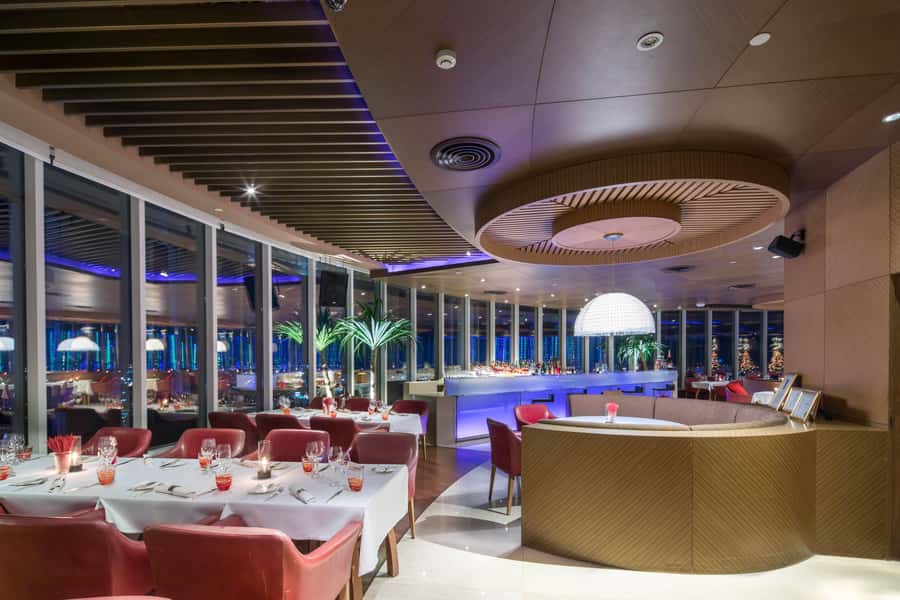 Bangkok: Red Sky Restaurant 55th Floor - Rooftop-Style Atmosphere and the Scenic City View