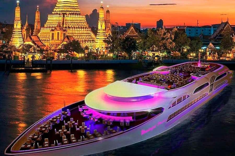 Bangkok: Wonderful Pearl Dinner Cruise and Live Performance - Outdoor Under Stars or Indoor Comfort, Choose Your Vibe