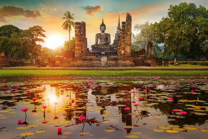 Discover Ayutthaya at Sunset: Historic Temples & River Cruise - Wat Yai Chaya Mongkol: the chedi and the reclining Buddha