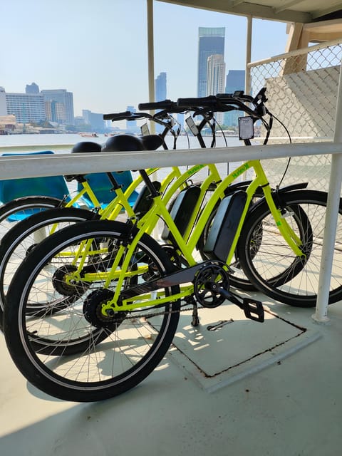 Electric Bike Tour - Thonburi side: Portuguese dessert, turtles at Wat Prayoon, and scenic riding