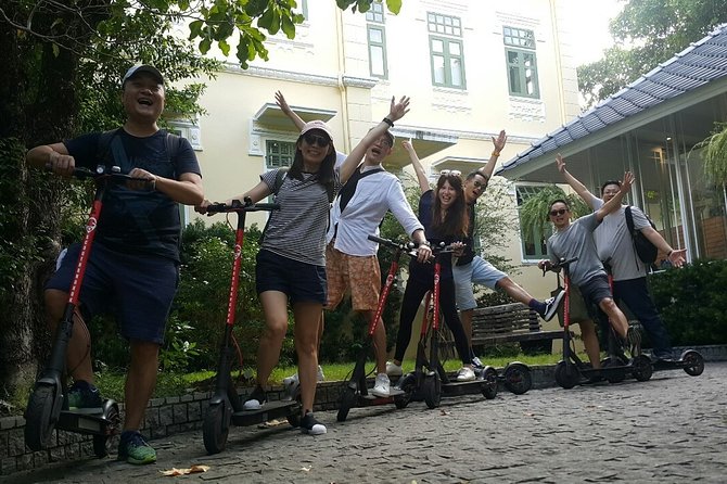 Electric Scooter Tour of Bangkok - Talad Noi wall art, early church presence, and Siam Commercial Bank