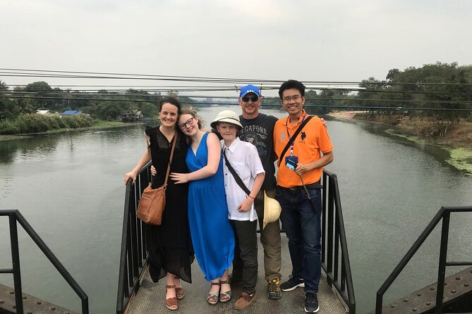 Erawan Waterfall and Kanchanaburi Private Tour [Optional Luxury] - River Khwae Bridge and the classic boat-and-bridge contrast