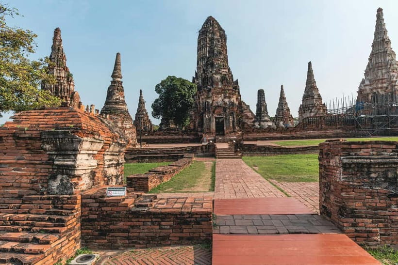 From Bangkok: Ayutthaya Heritage Tour with Sunset Boat Ride - Wat Chaiwatthanaram at late light, riverside views that actually feel special