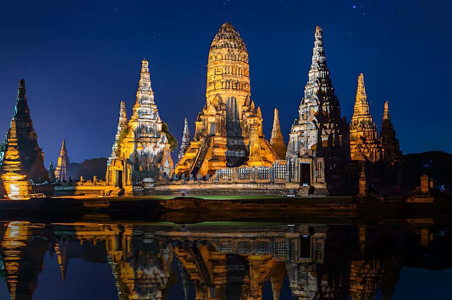 From Bangkok:Ayutthaya Night Temples&Market with local Snack - From Bangkok pickup to Ayutthaya arrival: when the day starts to feel worth it