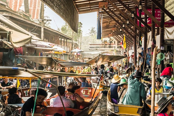 From Bangkok : Damneon Saduak Floating Market & Erawan Waterfall - Erawan Waterfall in the Tenasserim Hills: seven tiers, a short visit, and cave country