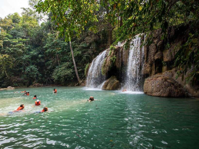 From Bangkok: Erawan Park & Kanchanaburi Small-Group Tour - Erawan National Park: seven tiers, swimming, and a smart route