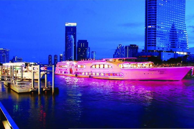 Grand Pearl Dinner Cruise Experience at Bangkok with Pickup - About the Boat Route: Pinklao Bridge and the Night Landmark Photo Stops