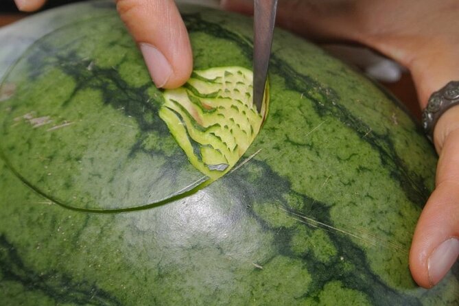 Half Day Professional Thai Fruit and Vegetable Carving Class - What You Make: Garnish Flowers, Leaves, and More from Everyday Produce