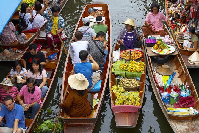 Private 3-Day River Kwai, Floating Market and Erawan Waterfalls Tour - Damnoen Saduak floating market: long-tail boat entry plus optional paddle time