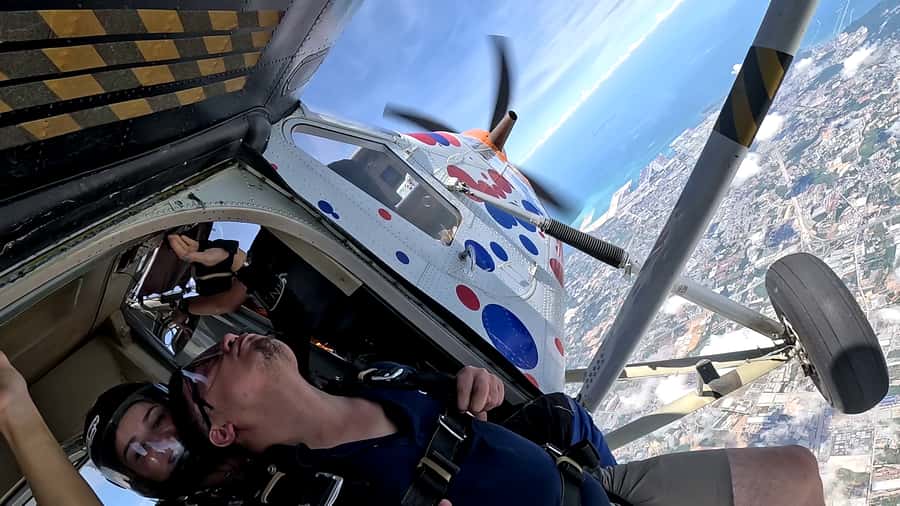 Thailand: Tandem Skydive Over Bangkok & Pattaya - The jump itself: freefall, wind roar, then that calm glide