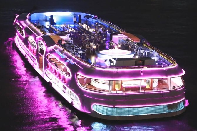 Wonderful Pearl: Bangkok's Dinner Night Cruise - Wat Arun and the Grand Palace light show, with a real-world tide warning